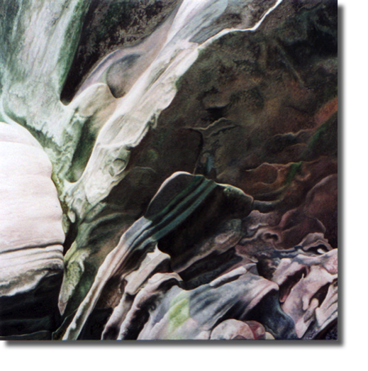 Rock Series 1 No.24 (2000)
105 x 105 cm
oil on canvas
(Sold)